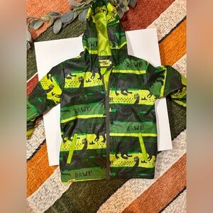 Western Chief HOODED RAIN JACKET Dinosaur Coat Windbreaker Kids Toddler Size 3T